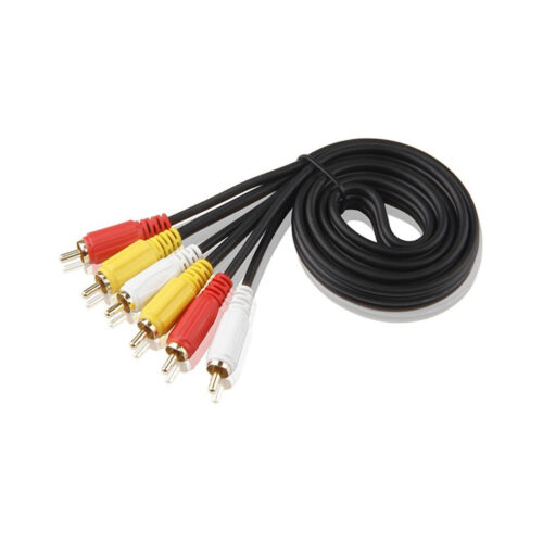 G&BL Audio&Video kabel (1.5m, 3x RCA na 3x RCA Muški, crni)