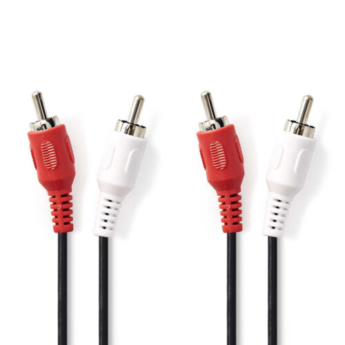 Optimus Audio kabel (5m, 2x RCA na 2x RCA Muški, crni)