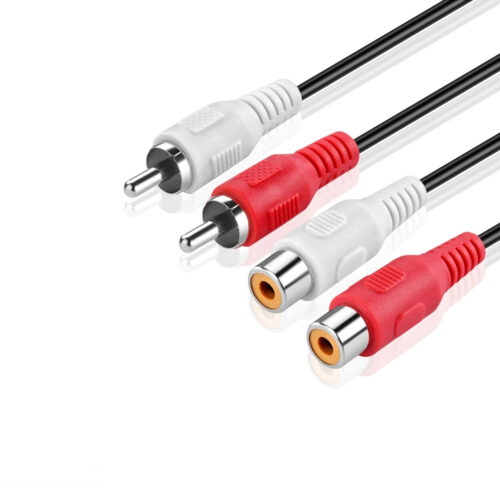 G&BL Audio ekstenzioni kabel (3m, 2x RCA Muški na Ženski, crni)
