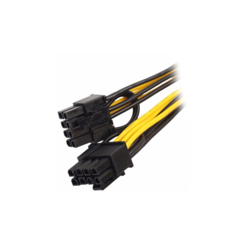 Napojni kabel (20cm, molex 4-pin na PCI-e 8-pin (6+2), crni)