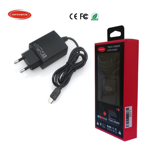 Optimus 10W punjač za tablete i mobitele (5V/2A, Micro USB, crni)