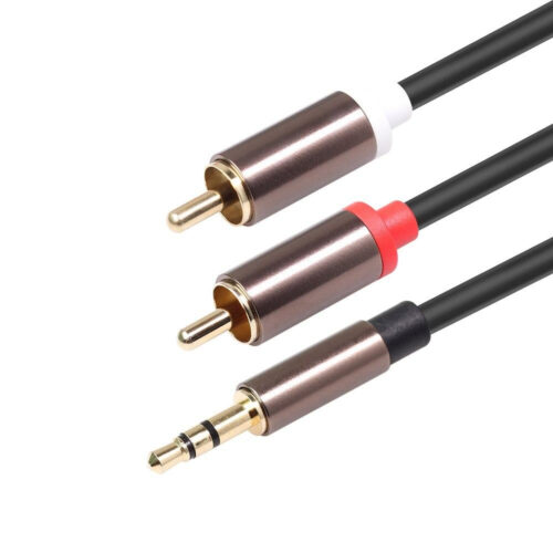 Optimus Audio kabel (1.5m, 6.3mm Muški na 2x RCA Muški, crni)