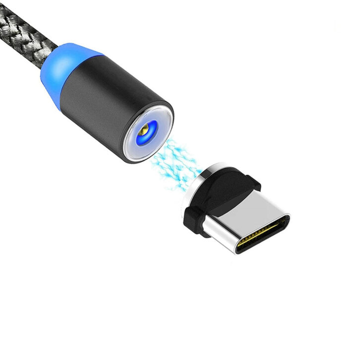 Optimus magnetni kabel USB C Samsung Huawei crni