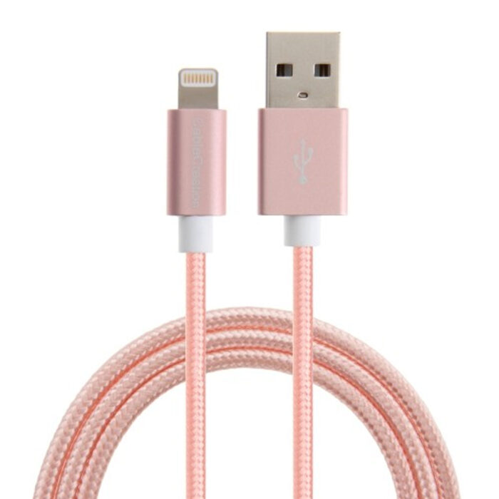 Optimus pleteni Lightning kabel Apple iPhone rozi