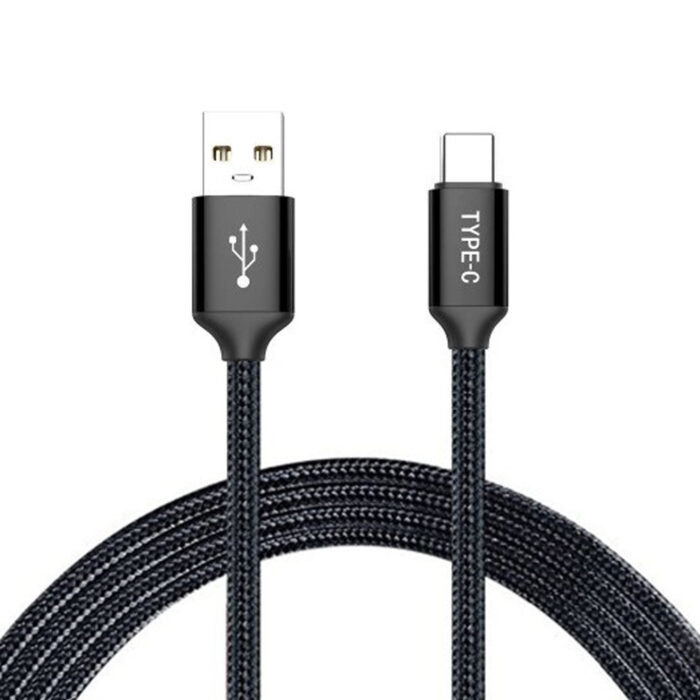Optimus pleteni USB C kabel Samsung Xiaomi crni 2m