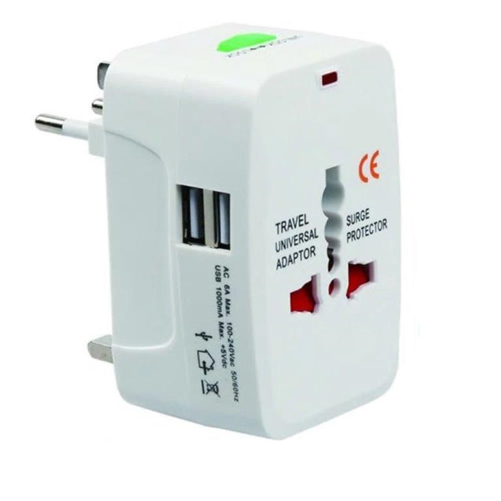 Univerzalni putni adapter (EU / USA / UK / AU / AUS + 2 × USB 10 W)