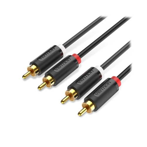 Vention Audio kabel (1.5m, 2x RCA na 2x RCA, crni)