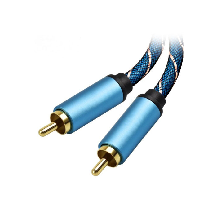 Gbl koaksijalni mono rca kabel 1m rca muski na muski plavi