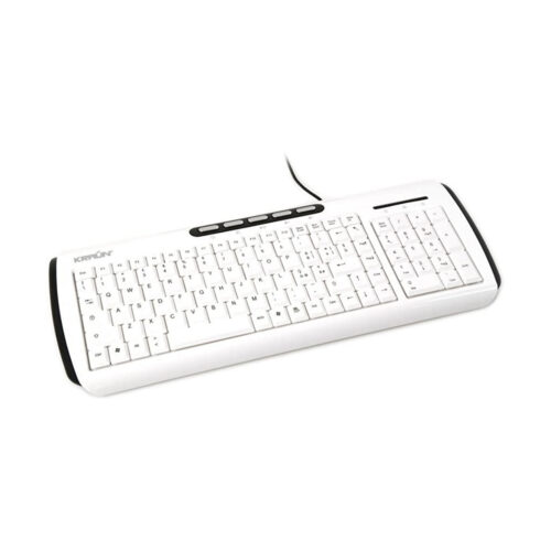 Kraun zicana usb tipkovnica kbm5107 ps2 adapter bijela
