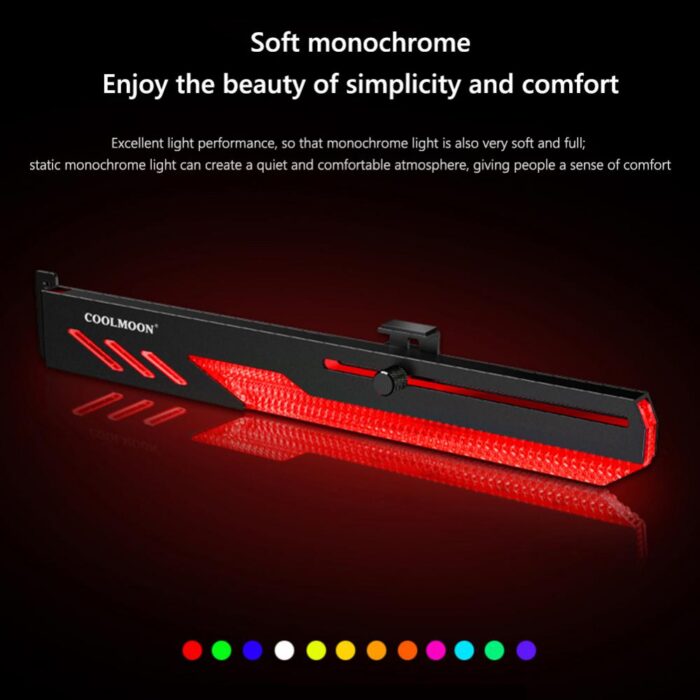 Nosac za graficku karticu argb coolmoon gt8 28cm bijeli crni