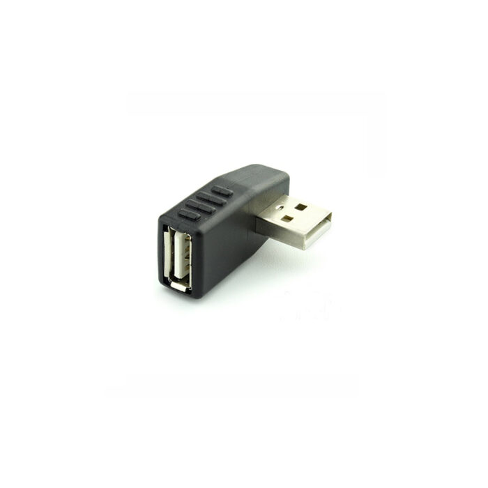 Optimus adapter usb 20 muski na zenski 90 kutni lijevo crni