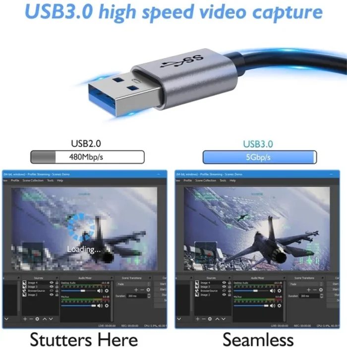 Optimus hdmi video capture kartica 1080p60fps usb 30 3860x2160