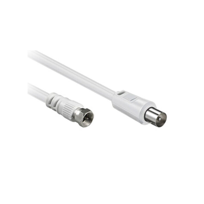Optimus koaksijalni rf kabel 1 5m iec muski na zenski bijeli