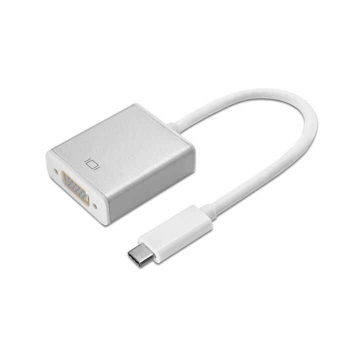 Optimus konverter adapter 025m usb c na vga srebrni