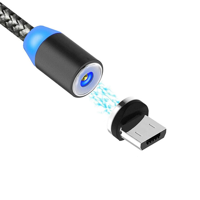 Optimus magnetni data kabel 1m micro usb na usb a crni