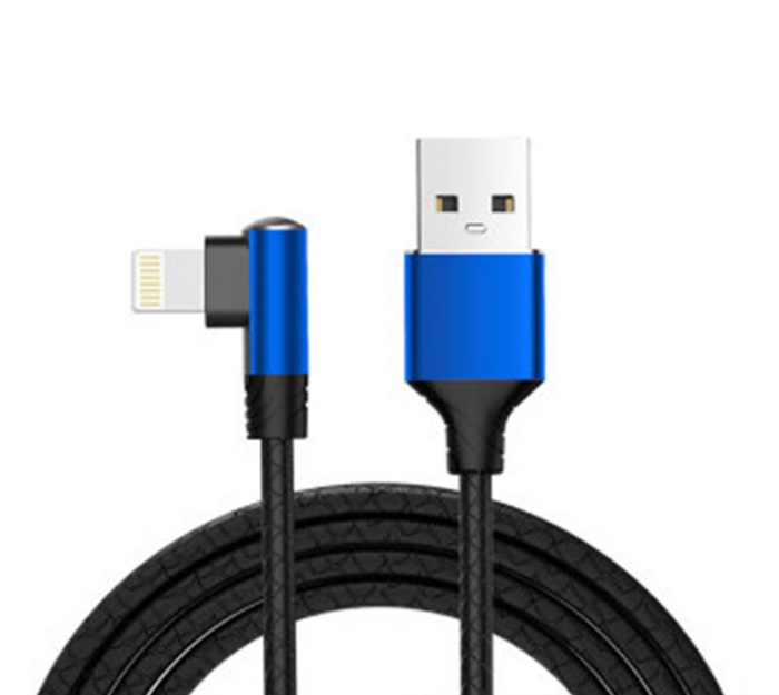 Optimus usb data kabel lightning 90 kutni na usb a 1m crni