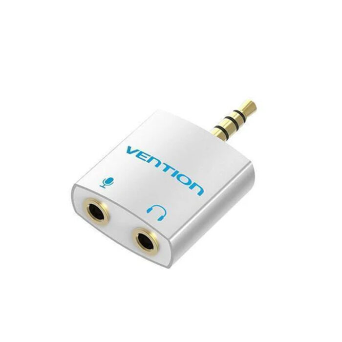 Vention audio razdjelnik 3 5mm 2x zenski na muski srebrni