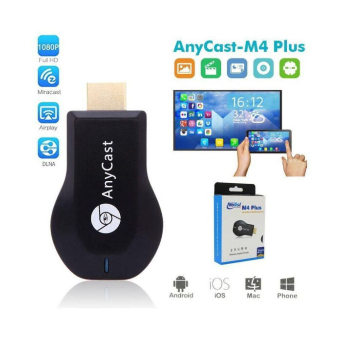 Wi fi hdmi tv dongle adapter bezicni prijenos slike crni