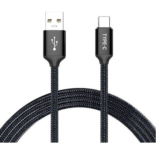Optimus USB data kabel (1.5m, USB-C na USB-A 2.0, najlonski pleteni, crni)