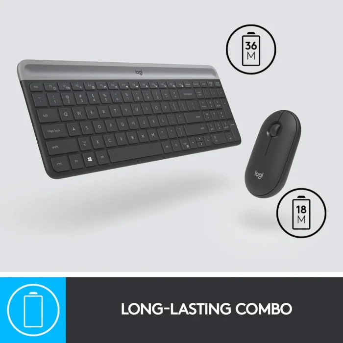 Logitech mk470 slim bezicna tipkovnica i mis komplet