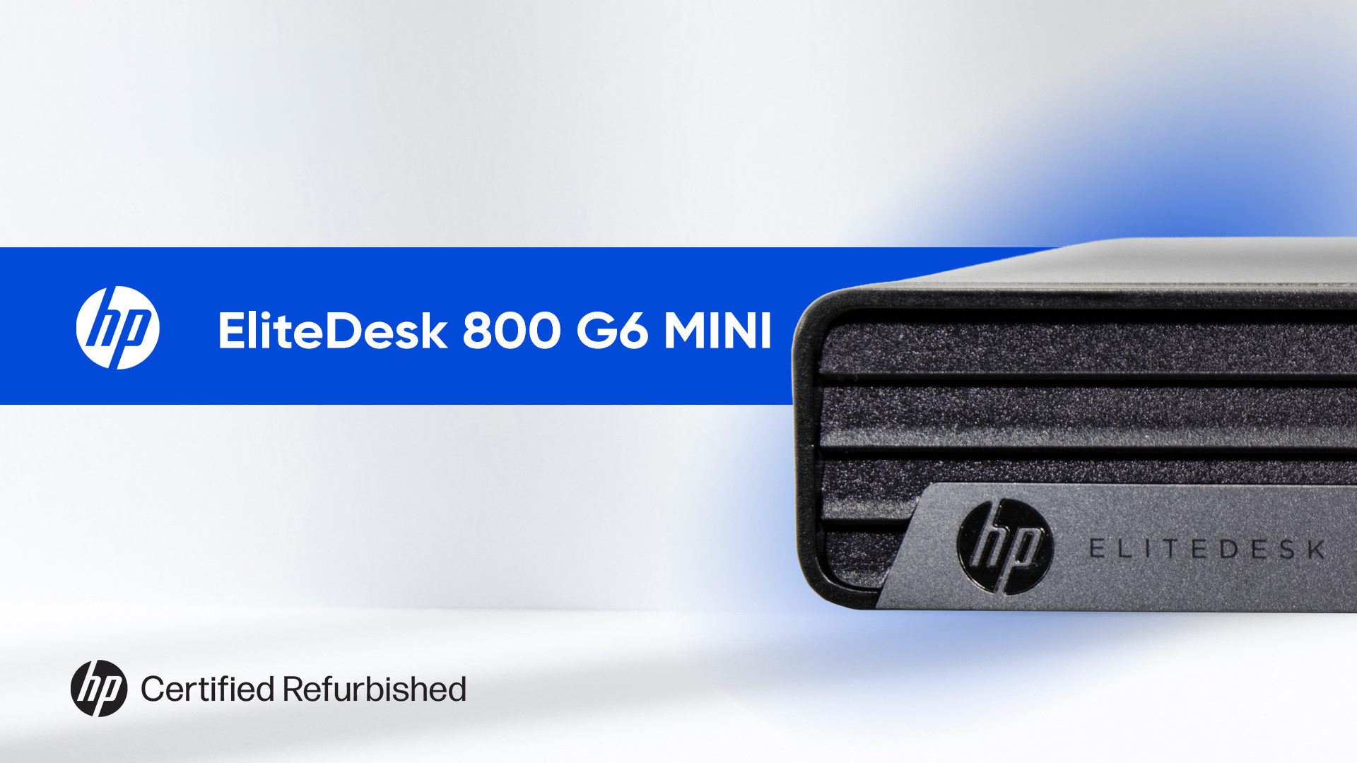 HP EliteDesk 800 G6 Mini PC — Intel Core i5-10500T / 16 GB DDR4 / 256 GB NVMe SSD / Win 11 Pro