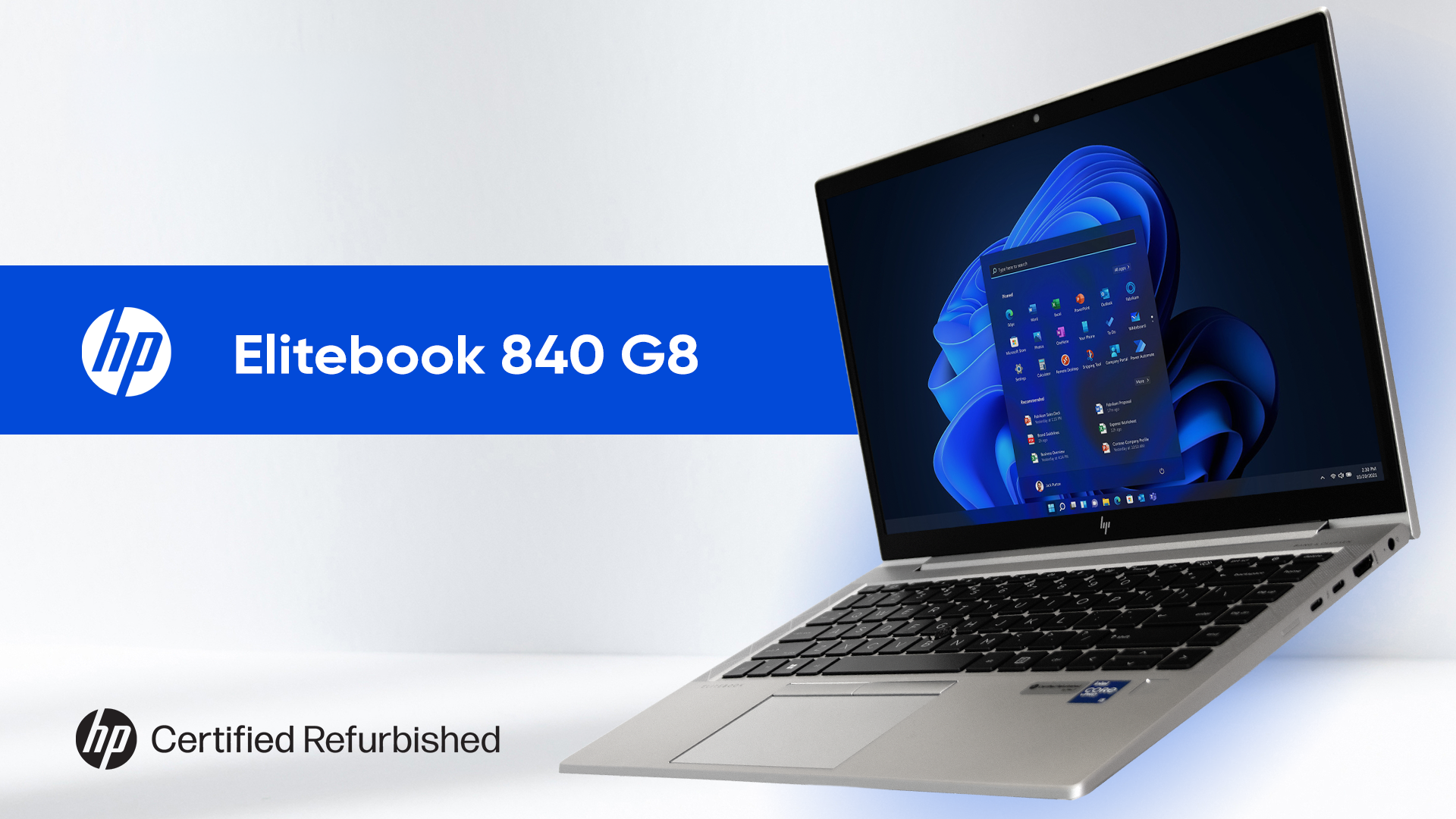 HP EliteBook 840 G8 — Intel Core i5-1145G7 / 16 GB DDR4 / 256 GB NVMe SSD / 14" FHD / Win 11 Pro